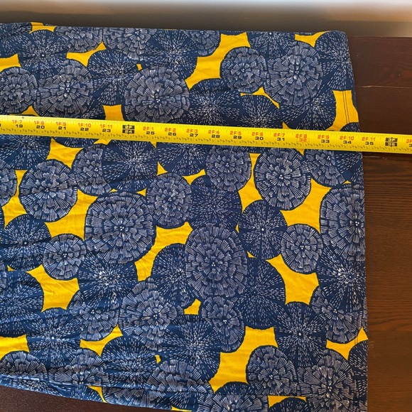 Boden Blue and Yellow Patterned V-Neck Midi Sixe US10 - Picture 11 of 12